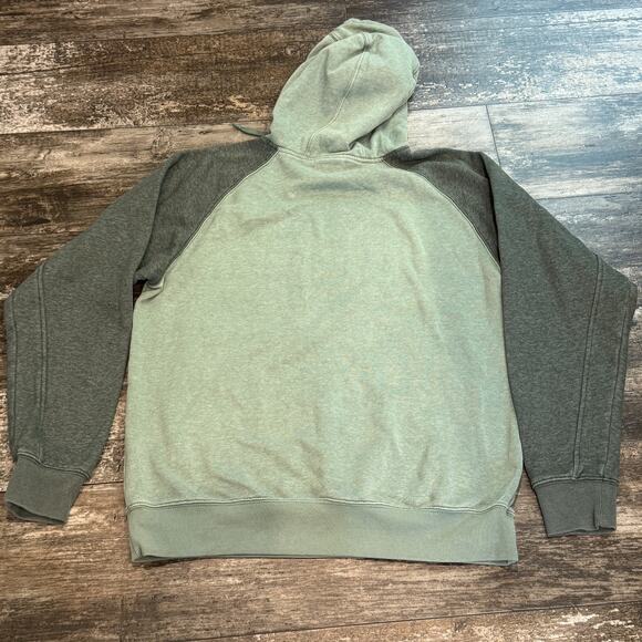 Columbia Hoodie Mens Medium Green Pullover Two Tone Kangaroo Pocket Sweatshirt - Picture 5 of 11